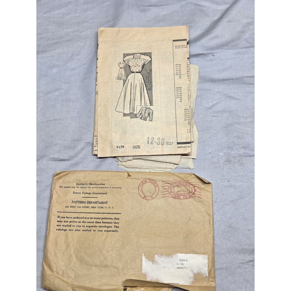 1950s Vintage Sewing Pattern Marian Martin 9024 Scalloped Sun Dress w Bolero 38B